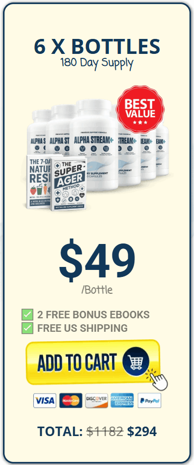 Buy Alpha Stream Plus 6 Bottle